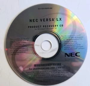 NEC VERSA LX Product Recovery CD Windows 95 - Picture 1 of 1