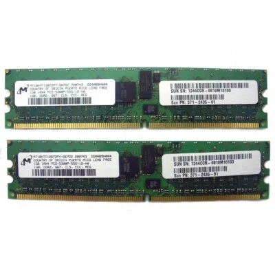 Sun X4298A Memory Kit 2GB 2x 371-2435 X7291A Blade x6220 - Image 1 of 3