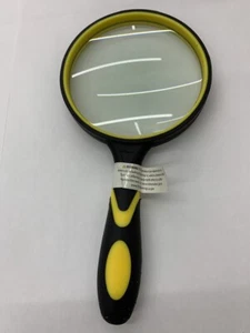 2x - 4" ingranditore portatile vetro gommato - giallo - Foto 1 di 1