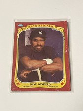 1986 Fleer Star Sticker Box Bottom #S-4 Dave Winfield **022677