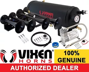 TRAIN HORN KIT FOR TRUCK/CAR/PICKUP LOUD SYSTEM /1.5G AIR TANK/150PSI/4 TRUMPETS - Foto 1 di 11