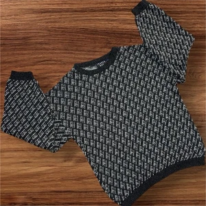 Vintage 90s Trader Bay Diamond Geometric Knit Grandpa Sweater Men’s USA Made XL - Picture 1 of 5