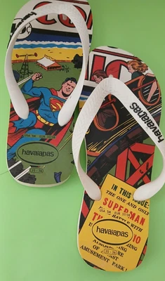 Havaianas Superman Flip Flops/Sandals, DC Comics, Men's Sz 5 - Image 1 of 4