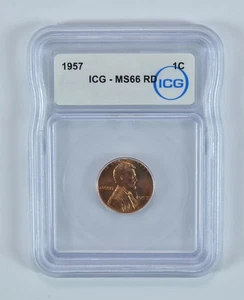 1957 Lincoln Wheat Cent MS66 RD ICG *9618 - Picture 1 of 5