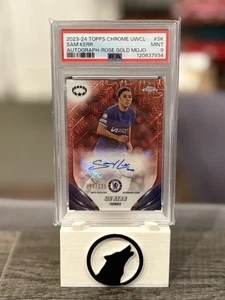 2023-24 Topps Chrome UWCL Sam Kerr Rose Gold Mojo Auto 94/125 PSA 9 Chelsea - Picture 1 of 4