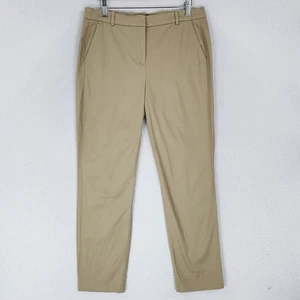 J Crew Damenhose 8 hellbraun mühelos schmal kurz geschnitten Chinohose mittelhoher Bund Knöchel NEU - Bild 1 von 13