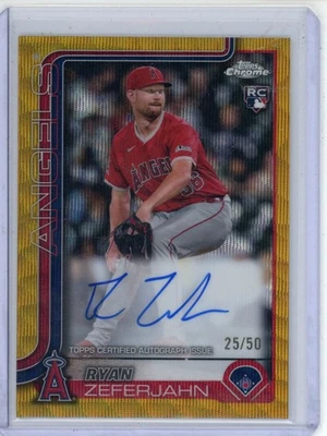 2025 Topps Chrome Ryan Zeferjahn /50 Gold Wave Auto #RA-RZ - Image 1 of 2
