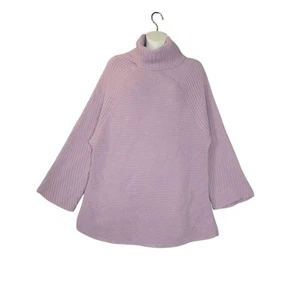 Chicos Womens XL Size 3 Knit Sweater Purple Turtleneck Pullover Career Workwear - Picture 1 of 9