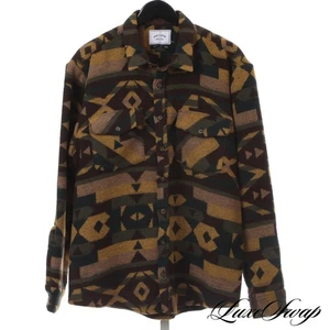 #1 MENSWEAR Portuguese Flannel Thick Heavy Southwestern Aztec Tweed Overshirt 2X - Picture 1 of 6