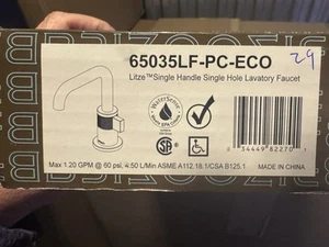 Brizo 65035LF-PC-ECO Litze Single Knob Handle 1.2GPM Bathroom Sink Faucet Chrome - Picture 1 of 2