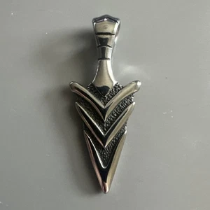 Viking Vintage Blade Sword Knife Pendant 24 Inch Chain Men’s Gift Arrow Military - Picture 1 of 6