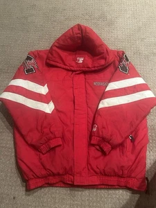 Vintage Starter Puffer Jacket Size 2XL Nebraska Cornhuskers 90s College Football - Picture 1 of 13