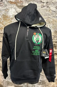 Felpa con cappuccio pesante New Era x Alpha Industries x NBA BOSTON CELTICS nuova con etichette - Foto 1 di 4
