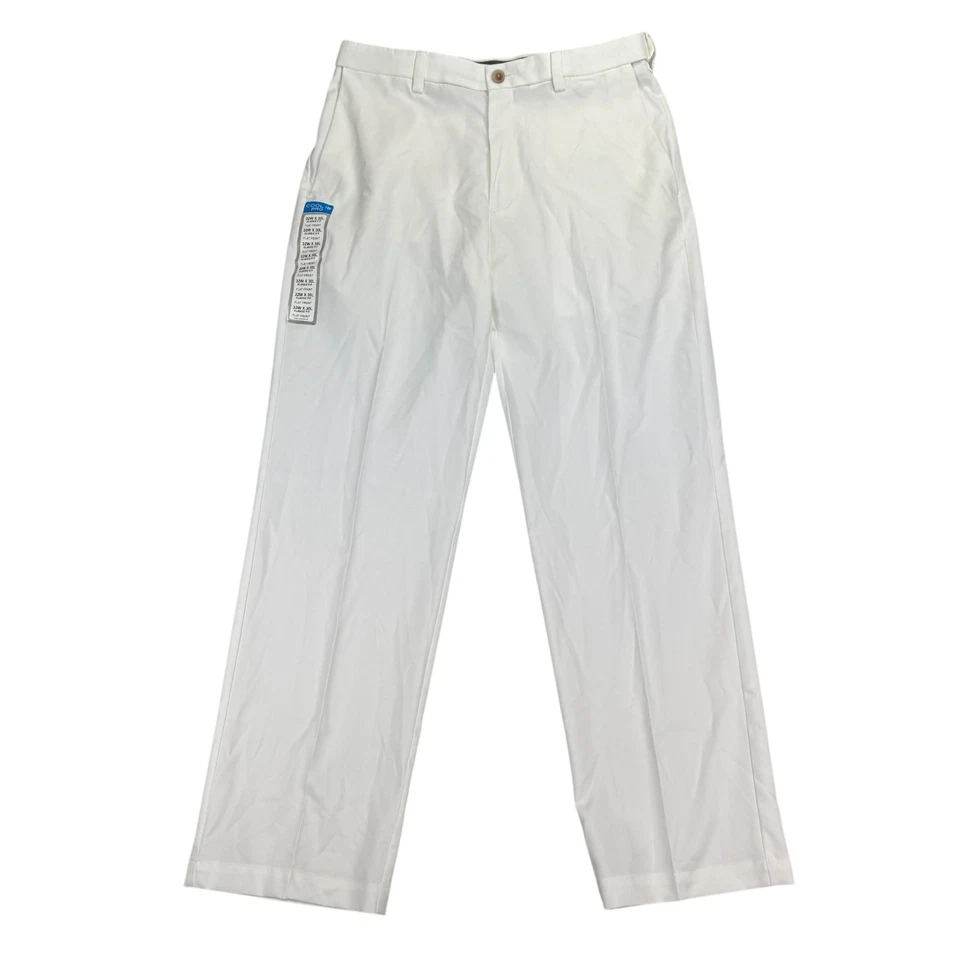 Мужские классические эластичные штаны Haggar 18 Pro Classic Fit белые 32x30 - Изображение 1 из 4