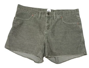 Gap Cord Shorts Damen 12 grün ausgefranster Saum Sommer Pool Wandern Camp - Bild 1 von 3