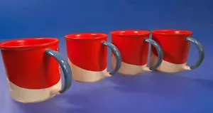 Starbucks Coffee Mug Set Of 4 Americana Red White Blue 12 Oz - Picture 1 of 7