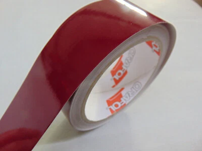 Zierstreifen 40 mm dunkelrot glänzend Zierlinie Dekorstreifen Warnstreifen rot - Bild 1 von 2