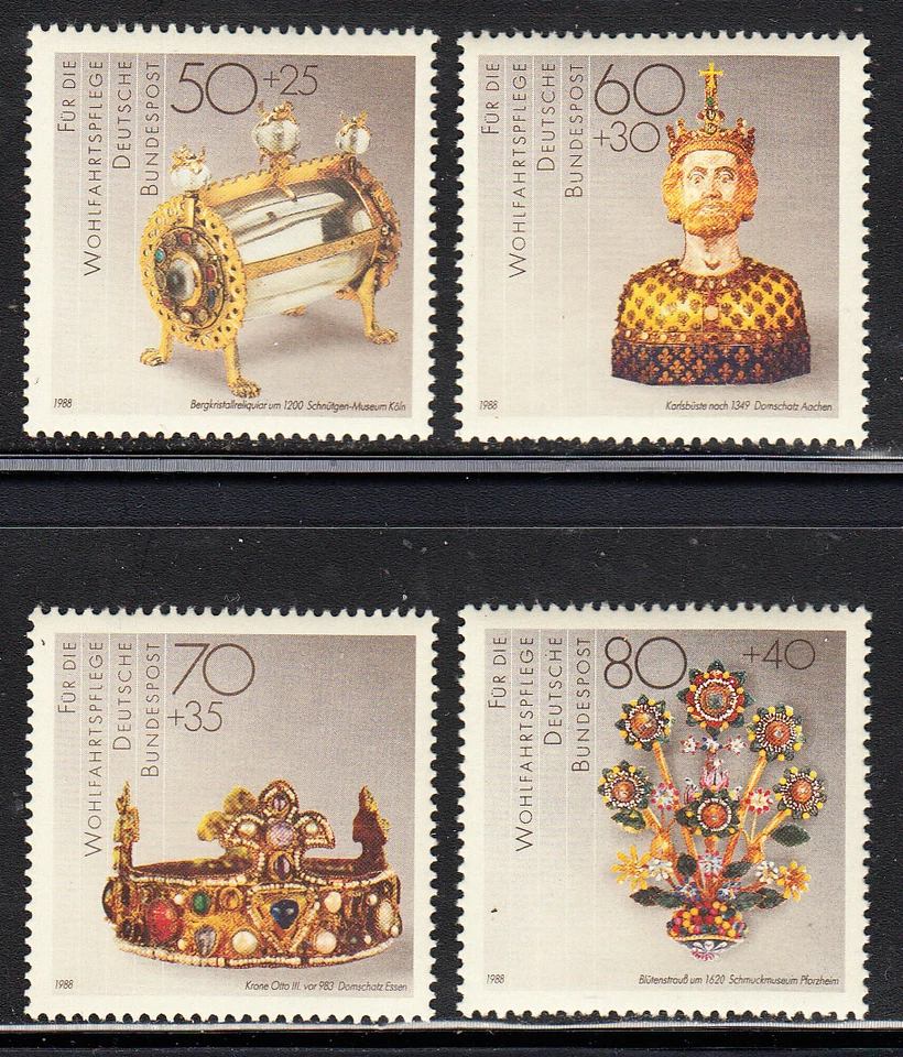 GERMANY 1988 SEMI-POSTAL SCOTT B670-B673 MNH - Image 1 of 1