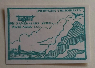 Selo Columbia Airmail, 1920, sc#C11b, Estado perfeito, VLH, NGAI, "Assinado de volta" - Imagem 1 de 3