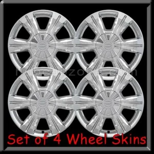 Chrome GMC Terrain Wheel Skins 2016-2017 Hubcaps 18" Chrome Wheel Covers Set 4 - Picture 1 of 3