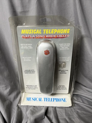 *NEW Clemson Tigers University Musical Telephone Fight Song Ring - Desk Or Wall Cover
