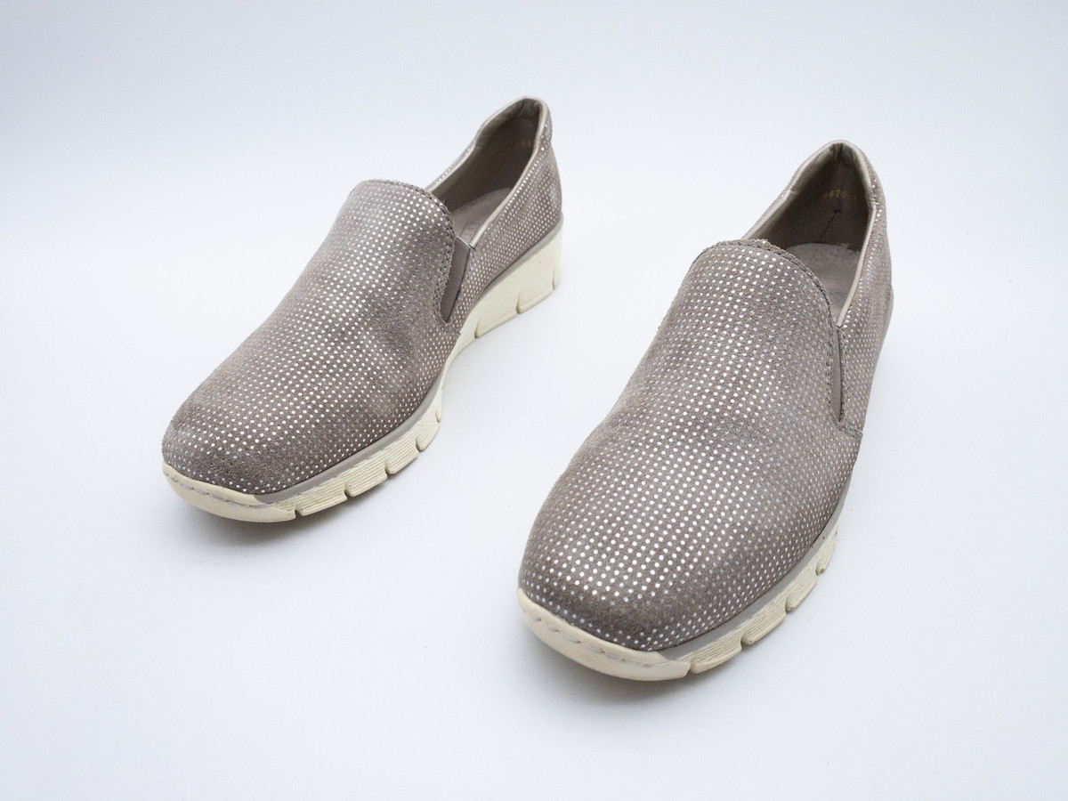 Rieker Sommerschuhe Damen Rieker Damen L32K4 Slipper, Blau, 36 EU