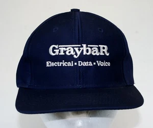 Graybar Electric Co Blue Canvas Snap Back Hat Cap Electrical Data and Voice - Picture 1 of 8