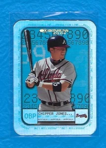 CHIPPER JONES 2004 DONRUSS PRODUCTION LINE INSERT CARD #45/100 BRAVES HOF - Picture 1 of 2