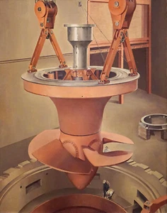 Impresión artística Charles Sheeler - Suspended Power (1939) - 17" x 22" - Imagen 1 de 1