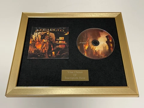🎶💿SIGNED/AUTOGRAPHED MEGADETH - THE SICK THE DYING AND THE DEAD! FRAMED CD🎶💿 Cover