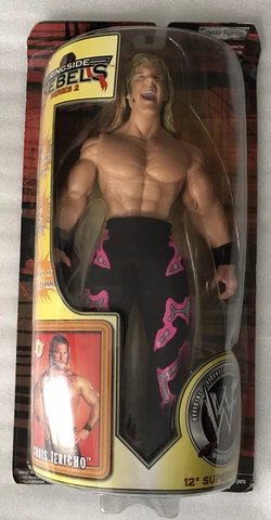WWF 12" Chris Jericho Ringside Rebels Series 2 Action Figure Jakks NEW Box Wear Cover