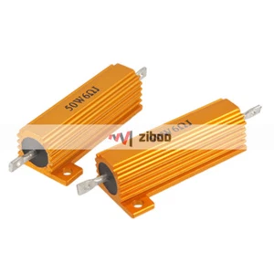 2 Pcs 50W 5% 6 Ohm Screw Tabs Mounted Aluminum Resistor 7.3x2.7x 1.5cm✦Kd - Picture 1 of 4