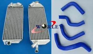 Aluminum radiator &BLUE Hose for SUZUKI DRZ400E K2/K3/K4 2005-2007 2006/DRZ400 - Foto 1 di 10