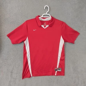 Nike Soccer Jersey Mens Large Red Nike Teams Shirt Futbol Short Sleeve Athletic - Picture 1 of 8