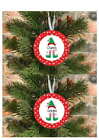 Glossy Mdf  Christmas tree ornament personalised ELF name Christmas Eve Box