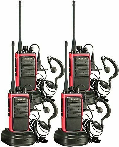 Arcshell 4350439945 Rechargeable Long Range Two-Way UHF Walkie Talkies - 4 Pieces