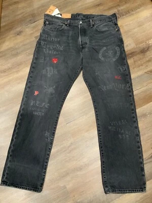 POLO RALPH LAUREN Classic Fit Jeans Straight Tiger Embroider Graphic Mens 35x 32 - Image 1 of 4