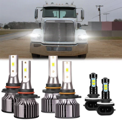 For Freightliner Coronado 2003-2018 - Front LED Headlight + Fog Light Bulbs Kit - Image 1 of 4