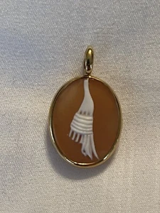 IPPOLITA 18K Gold Cameo Doublet Spaghetti Fork Pendant Charm MSRP $1350 NWOT - Picture 1 of 7
