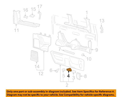 Portavasos interior panel lateral panel lateral Ford OEM 92-14 E-150 F2UZ1613560A Foto 1 de 2