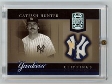 2005 Donruss Greats Yankees Clippings - Catfish Hunter #YC-8 Game Used Uniform