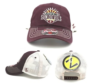 Arizona State Sun Devils ASU New Zephyr Memorial Maroon Red Mesh Dad Era Hat Cap - Image 1 of 4
