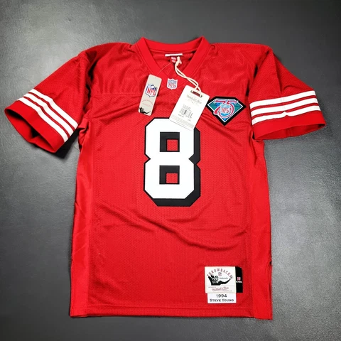100% Authentic Steve Young Mitchell & Ness 1994 49ers Jersey Size 40 M Mens Cover