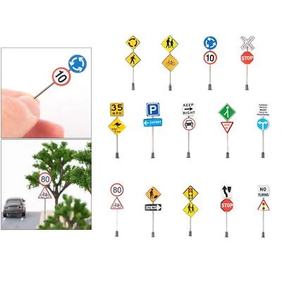 Handmade Pack of 14 1:87 Scale Signs Highway Scenes Model - Image 1 of 4