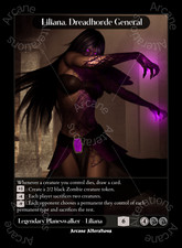 Liliana. Dreadhorde General - High Quality Altered Art Custom Cards