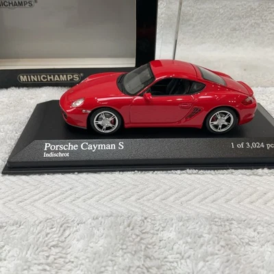 1/43 Minichamps Porsche 987 Cayman S 2005 Red 400065620 Rare Mint Condition  - Image 1 of 4