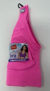 Hanes Damen Get Cozy All Day Komfort nahtloser Pullover bügelloser BH - rosa 2X - Bild 1 von 2
