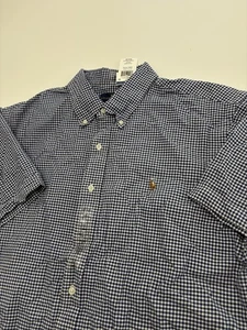 ¡NUEVO CON ETIQUETAS! Camisa Polo Ralph Lauren Manga Corta A Cuadros Abotonada Azul Calce Ajustado Talla XXL - Imagen 1 de 5