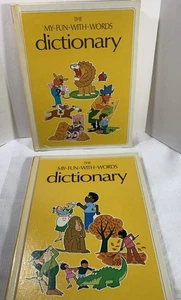 The My-Fun-With-Words Dictionary Book One & Two  (1974, Hardcover)  Vintage Set - Foto 1 di 18