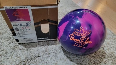 Storm Physix Power Elite IV Xcomp Overseas Bowling Ball | 15 Pounds | Pitting - Image 1 of 4